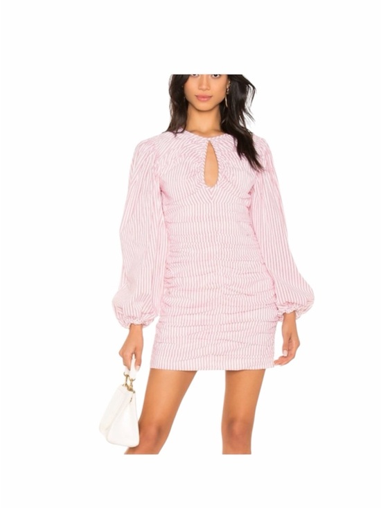 C/MEO Collective Dresses & Skirts - C/MEO Collective Close Enough Long Sleeve Stripped Puff Sleeve Dress Size L
